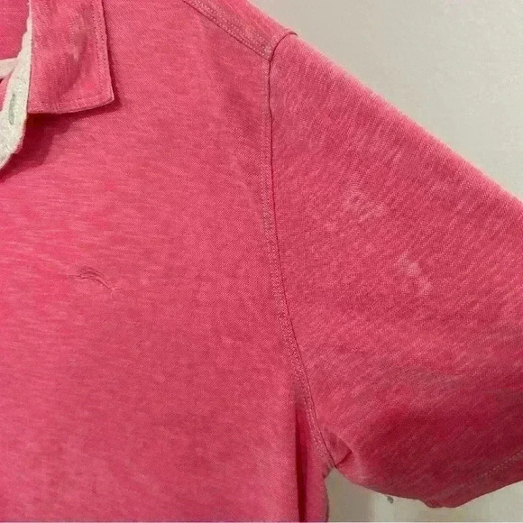 Tommy Bahama Palmetto Paradise Salmon Pink Polo Short Sleeve Shirt Size XXL - Picture 4 of 8